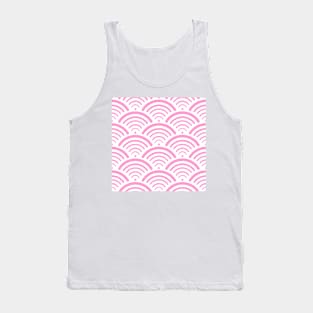 pink line pattern Tank Top